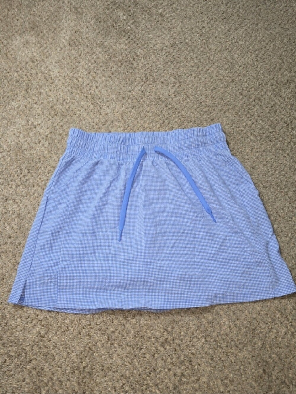 Adidas Light Blue Seersucker Skort Size Medium